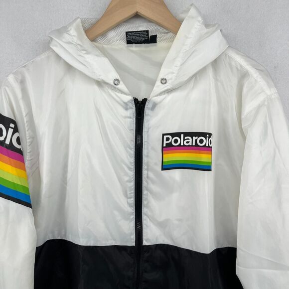 Polaroid Black and White Hooded Windbreaker - Picture 3 of 16